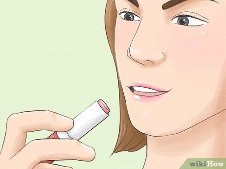 Apply a little lip balm to get ready for puckering up.