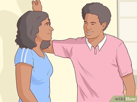 Step 3 Flirt with them slightly.