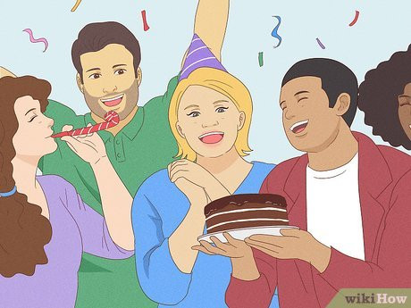 Celebrate your girlfriend with her friends and family.