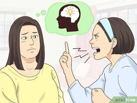 Step 1 Be very cautious if she has violent tendencies.