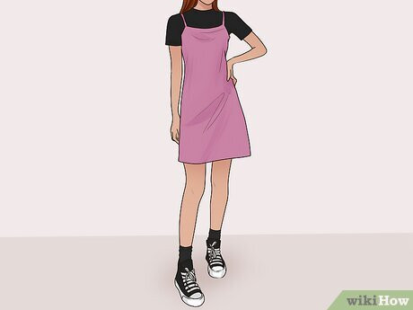 Offset a formal look with a pair of Chucks.